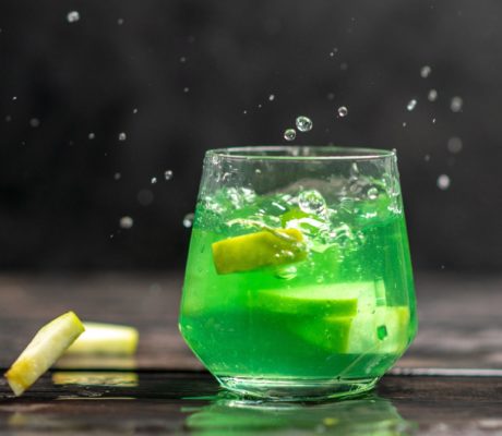 Coctel de Champagne Melón y Manzana ácida