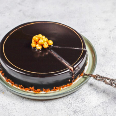 Tarta de Chocolate, Crema de Naranja tostada y Mousse de Chocolate Blanco