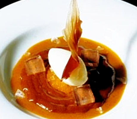 Mousse de Chocolate, Avellana y Pera en texturas