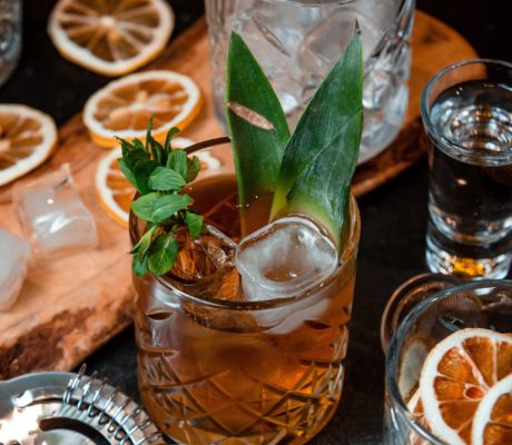 Té helado y Licor con toque cítrico