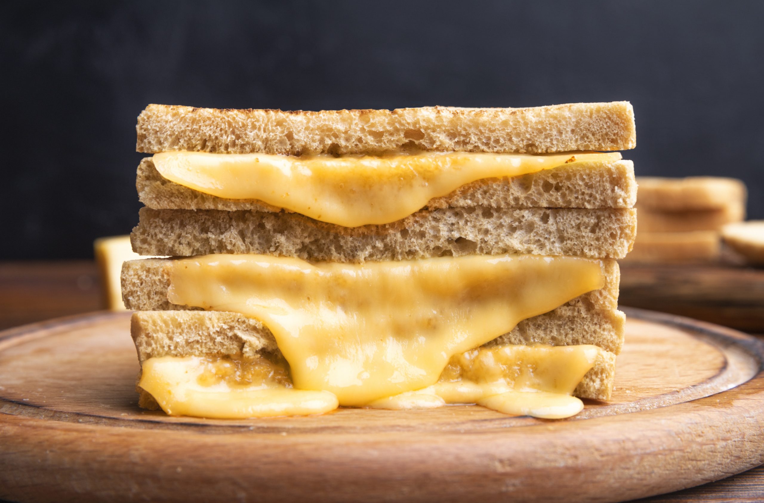Sandwich de Cheddar en Tres Texturas
