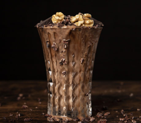 Batido de Nutella y Helado con Frutos secos al Cacao