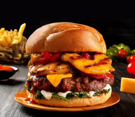 Hamburguesa HawaianPiquillo e Higos
