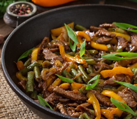 Ternera con Pimientos estilo oriental