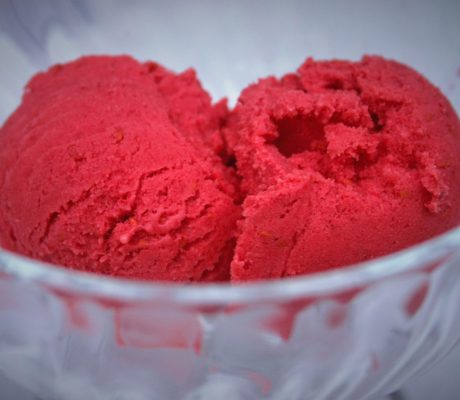 Helado de Frambuesa en Casa