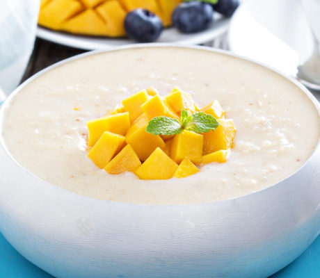 Arroz con Leche de Coco especiada y Mango