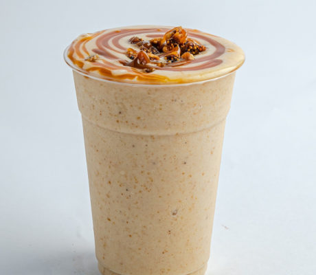 Batido de Helado de Turrón con Crema de Whisky y Caramelo