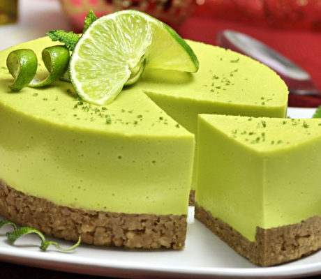 Tarta de Crema explosiva con Lima, Yuzu y Menta