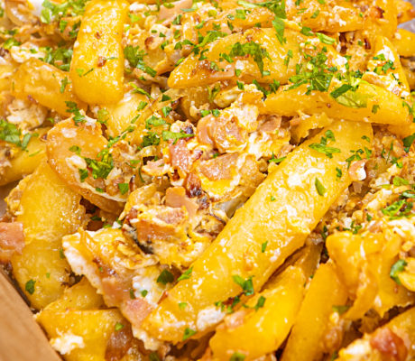 Revuelto Gramajo con Patatas, Huevo y Jamón