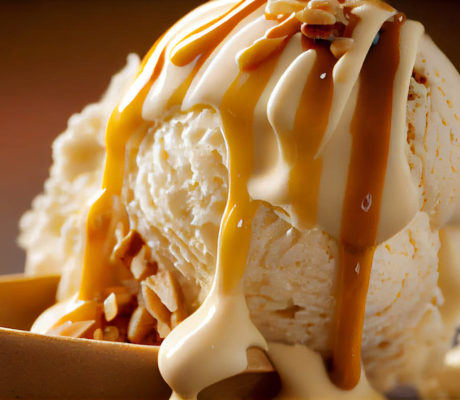 Helado de Plátano con Crema de Cacahuete y Vainilla