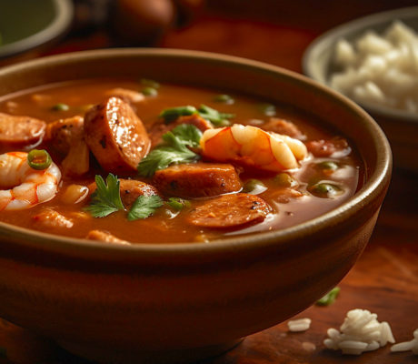 Judías Pintas con Chorizo y Gambas