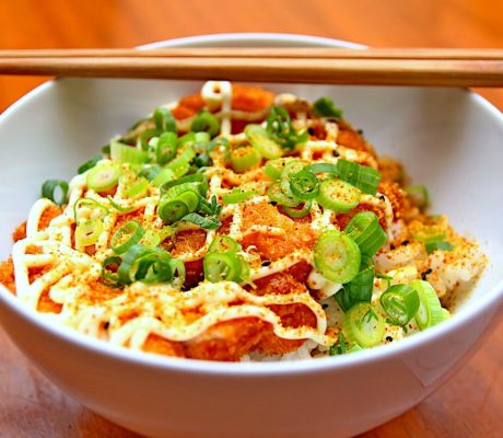 Pollo Panko con Arroz y Mayonesa de Yuzu
