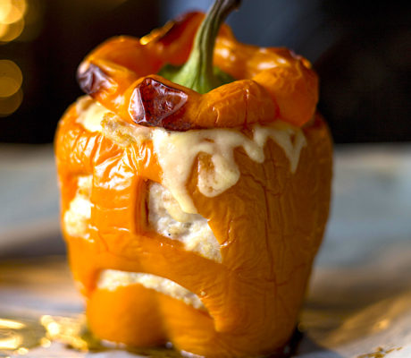 Pimientos rellenos de Halloween