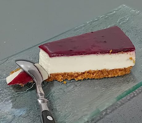 Tarta de Queso con Frambuesa y Piruleta