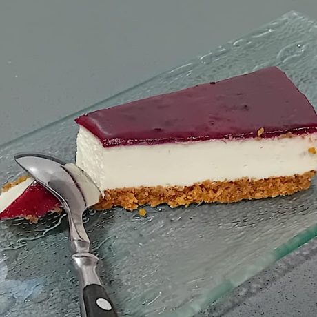 Tarta de Queso con Frambuesa y Piruleta