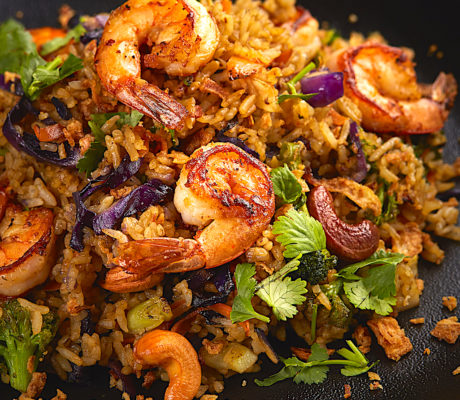 Arroz Frito con Vinagreta Fresca