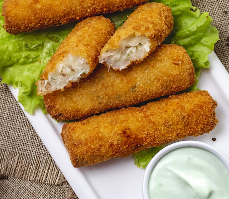 Fingers Marinos en Panko con Mayonesa de Pepino y Wasabi