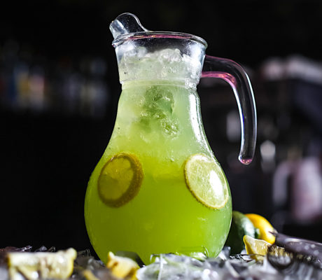 Limonada de Kiwi con Hierbabuena y Albahaca