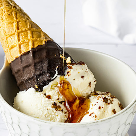 Helado de Nata, Merengue y Toffee