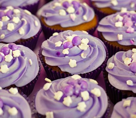 Cupcakes de Palomitas y Caramelo de Violetas