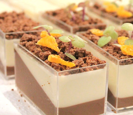 Chocolate y Vainilla con Crumble de Cacao