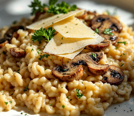 Arroz Cremoso Ahumado y Trufado con Fungi al Parmesano