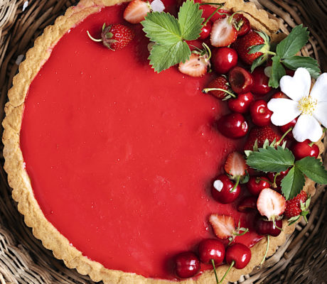 Tarta de Crema de Arándano Rojo
