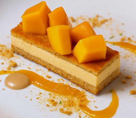 Pastel Ruso con Melocotón