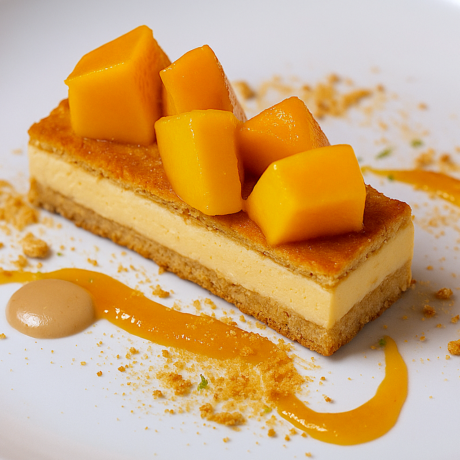 Pastel Ruso con Melocotón