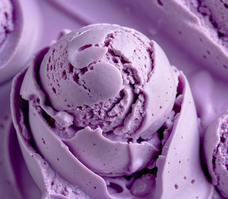 Helado de Caramelo de Violetas y Lavanda