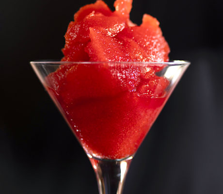 Fresa y Cava en Sorbete Granizado