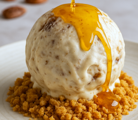 Helado de Mascarpone Cremoso con Nueces Caramelizadas