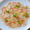 Carpaccio de Gamba Roja con Aceite de Limón y Cebollino Fresco