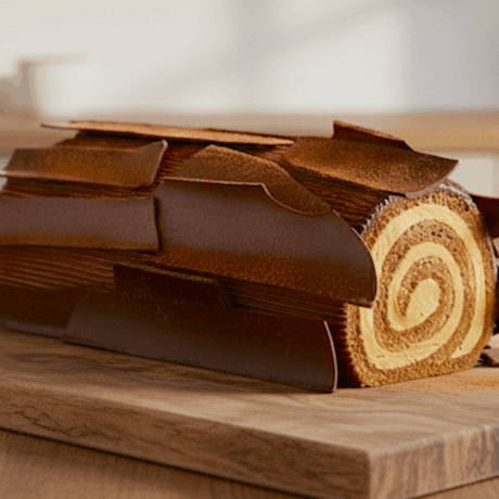 Tronco de Chocolate Relleno de Crema de Whisky y Café