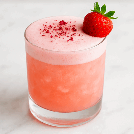 Cóctel de Fresa y Rosas