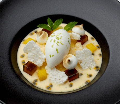 Tropical de Piña, Coco y Maracuyá con Helado de Yogur