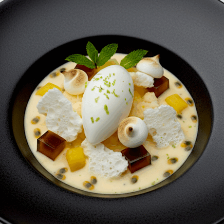 Tropical de Piña, Coco y Maracuyá con Helado de Yogur