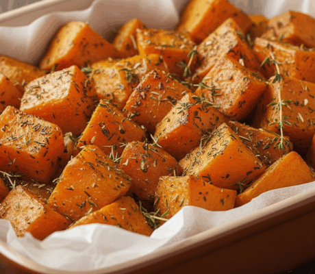 Batata Asada al Romero y Tomillo con Toque de Miel y Limón