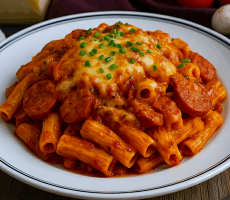 Pasta con Chorizo y Tomate