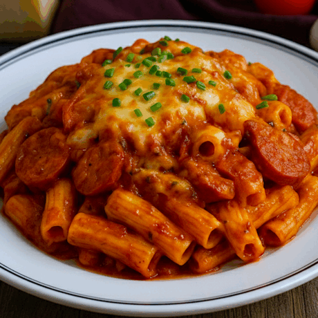 Pasta con Chorizo y Tomate