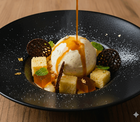 Café Affogato en Plato