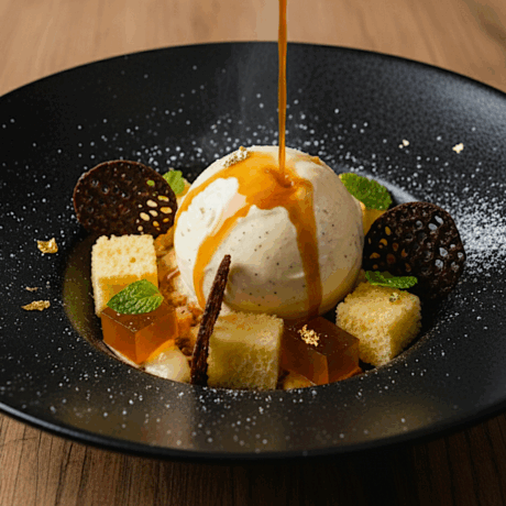 Café Affogato en Plato