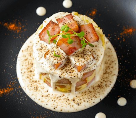 Patatas Revolconas Carbonara