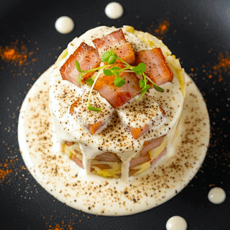 Patatas Revolconas Carbonara