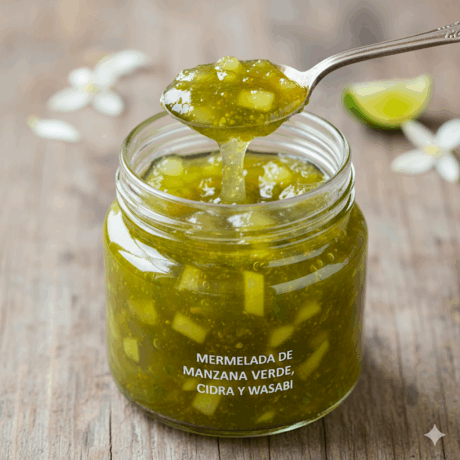 Mermelada de Manzana Verde, Cidra y Wasabi