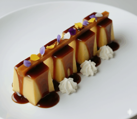 Flan de Queso con Membrillo y su Caramelo Balsámico