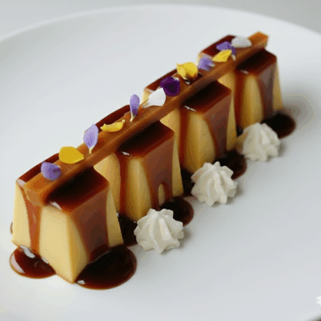 Flan de Queso con Membrillo y su Caramelo Balsámico