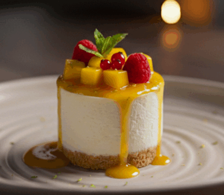 Cheesecake de Piña, Mango y Maracuyá