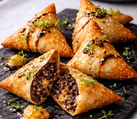 Samosas de Morcilla con Compota Especiada