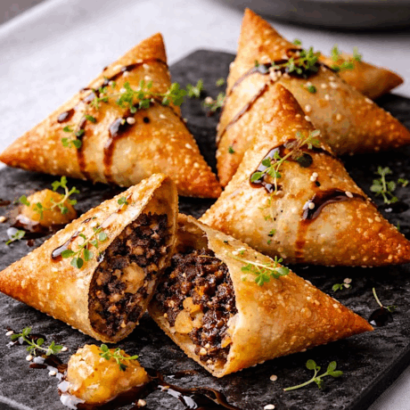 Samosas de Morcilla con Compota Especiada
